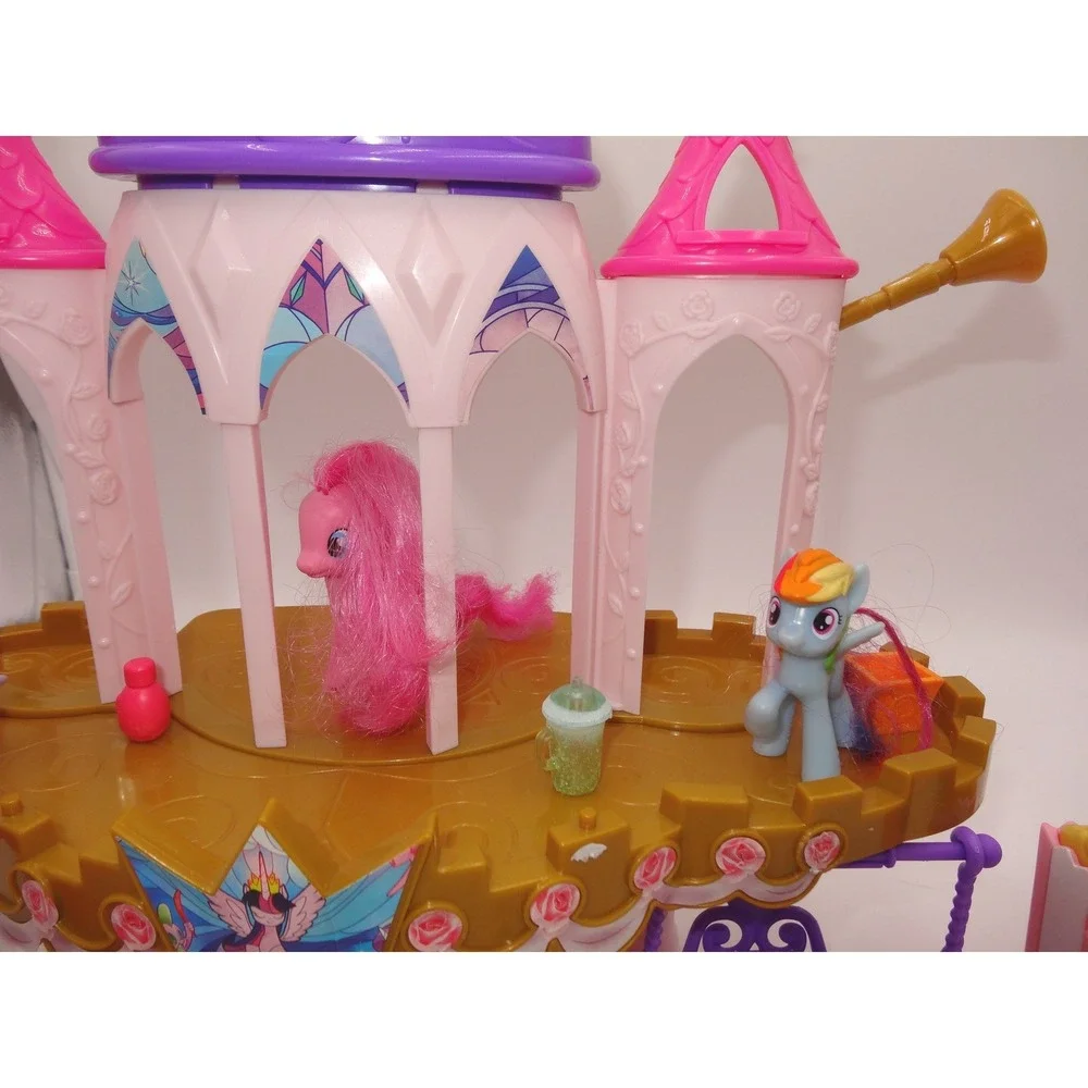 My Little Pony Crystal Empire Castle Playset Pink Purple Gold with Figures